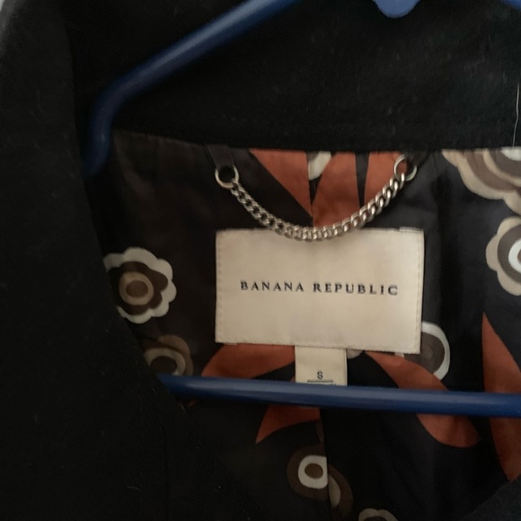 Warm Black Banana Republic Wool Peacoat Sz S - Picture 3 of 5